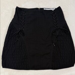 Alice McCall Black Lace-Up Mini Skirt